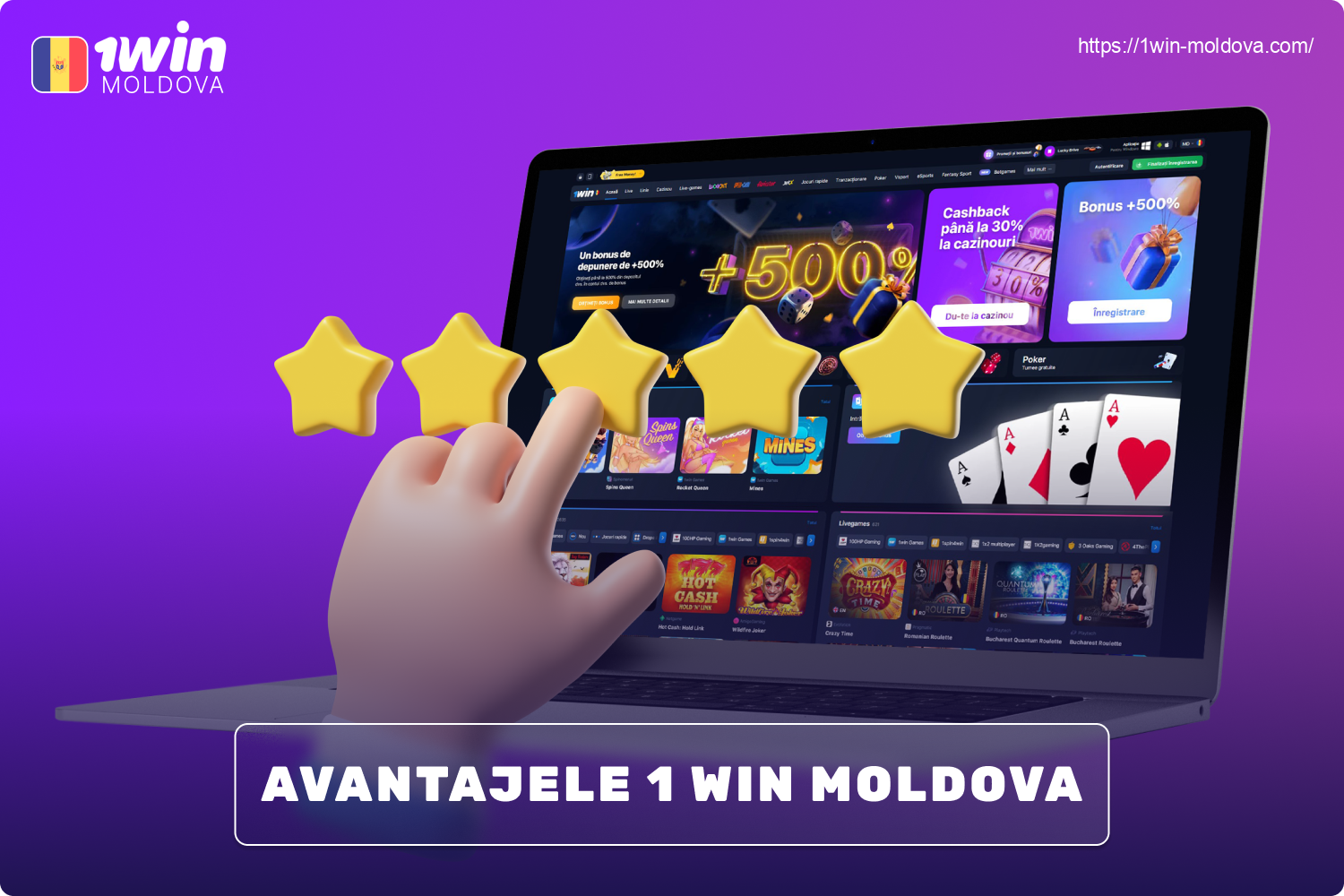 1win Casino iese în evidență cu o listă impresionantă de avantaje care va atrage atât începătorii, cât și profesioniștii din Moldova