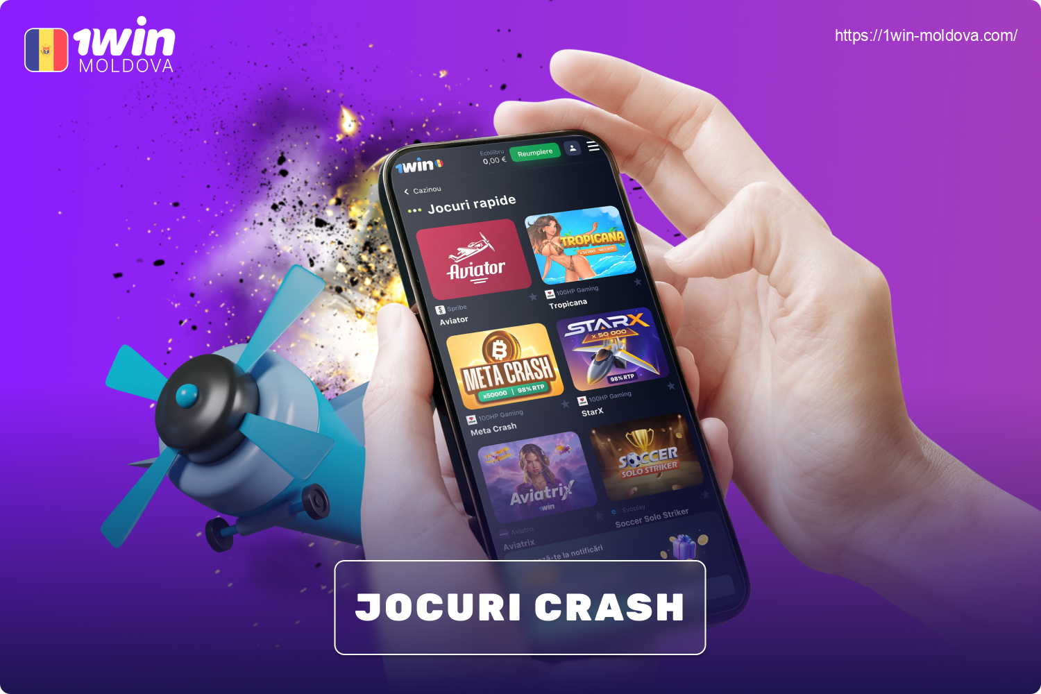 Moldovenii pot juca jocuri crash populare la 1win casino