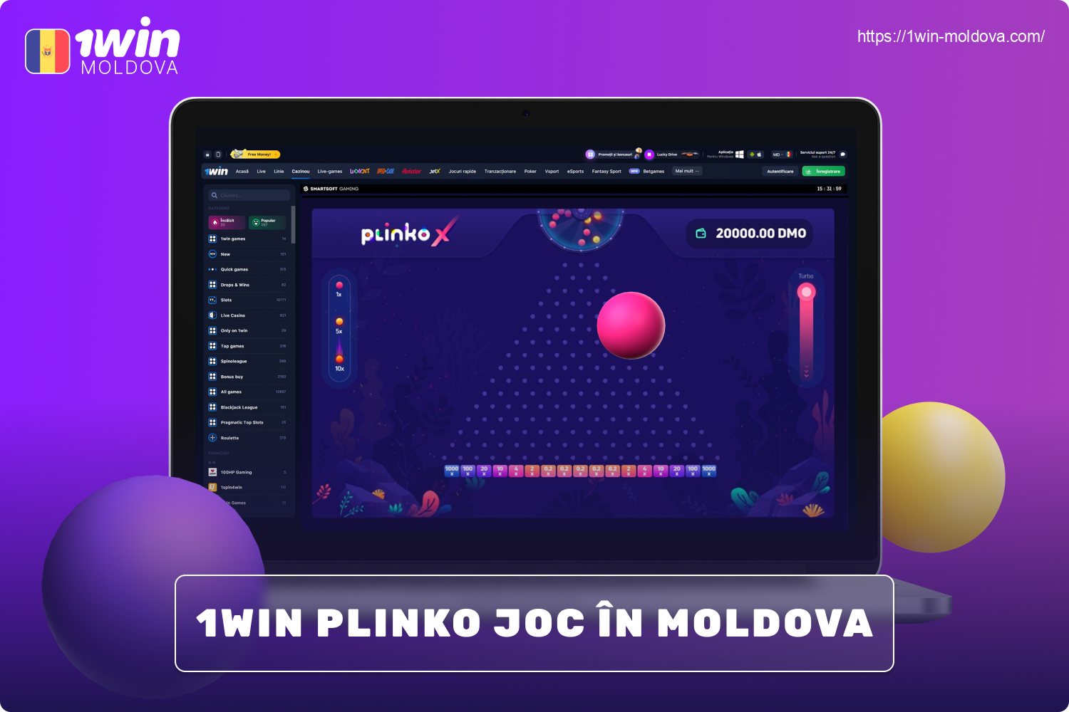 Pentru jucătorii din Moldova, care sunt în căutarea unui joc interesant și unic, Plinko 1win este o alegere de top